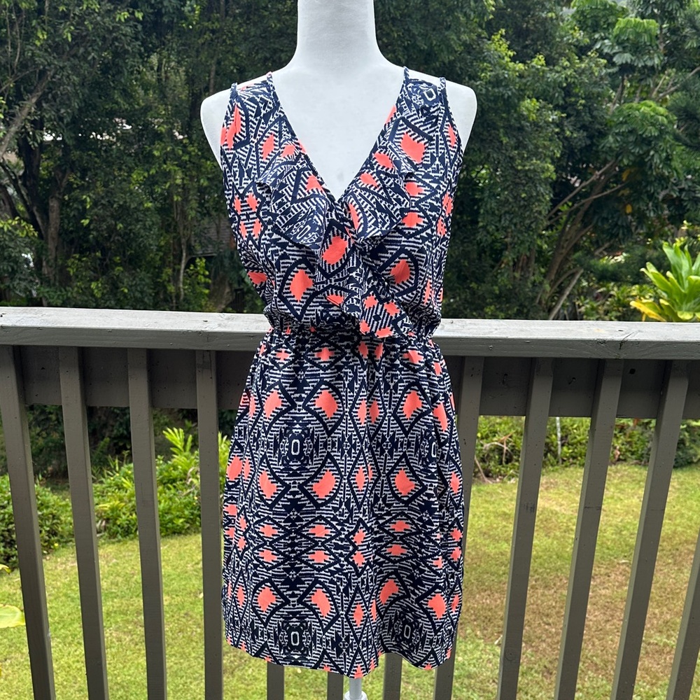 Collective Concepts Navy and Coral Dress
